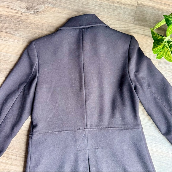 H&M Size 6 Tailored Double Breasted Wool Blend Coat‎ Black - Picture 13 of 14